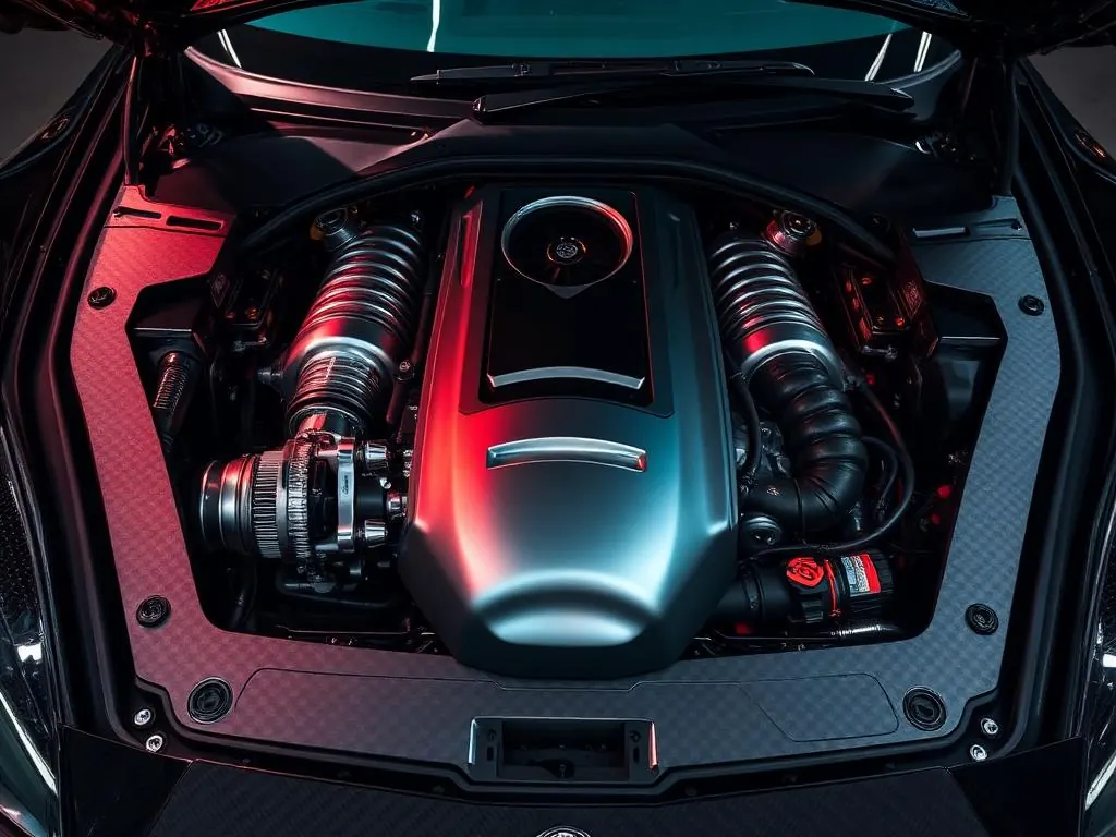 Supercharged V6 — clean wire tuck